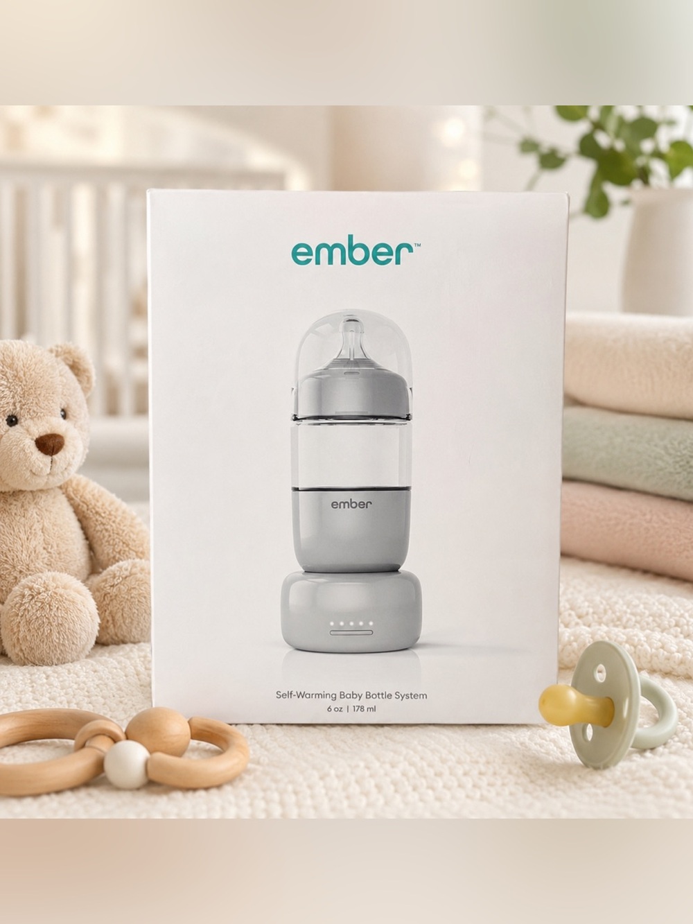 Ember Gray Self-Warming Baby Bottle System
